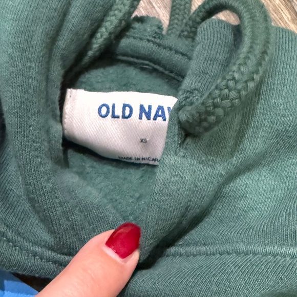 Old Navy Polaroid Camera Green Hoodie ~ - Picture 3 of 3